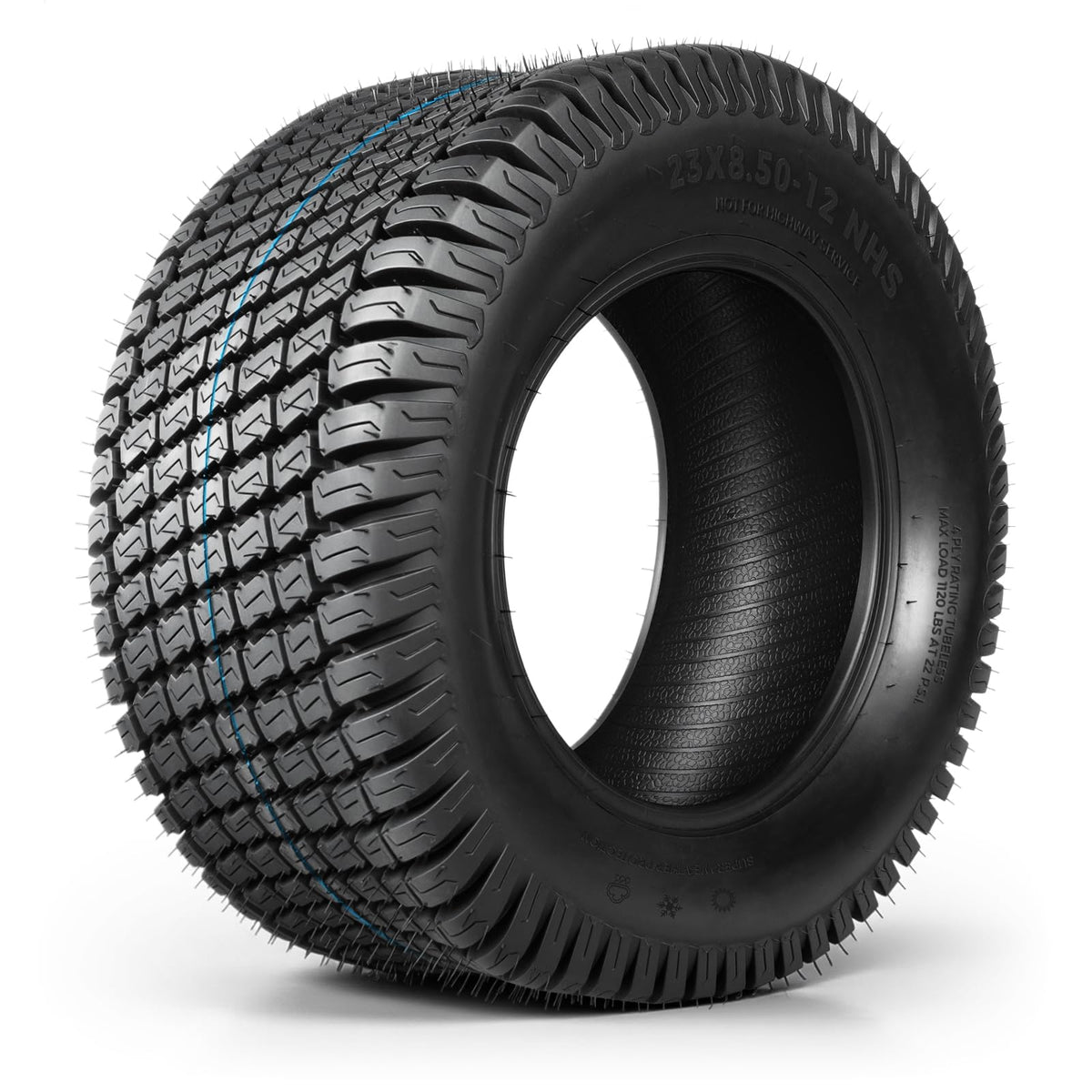 TRIPOWER 24x9.50-12 Lawn Mower Tire, 1 Pack Single Replacement Tire, 4PR Tubeless Turf Tire for Riding Mowers and Garden Tractors, Tire Only, Rim Not Included