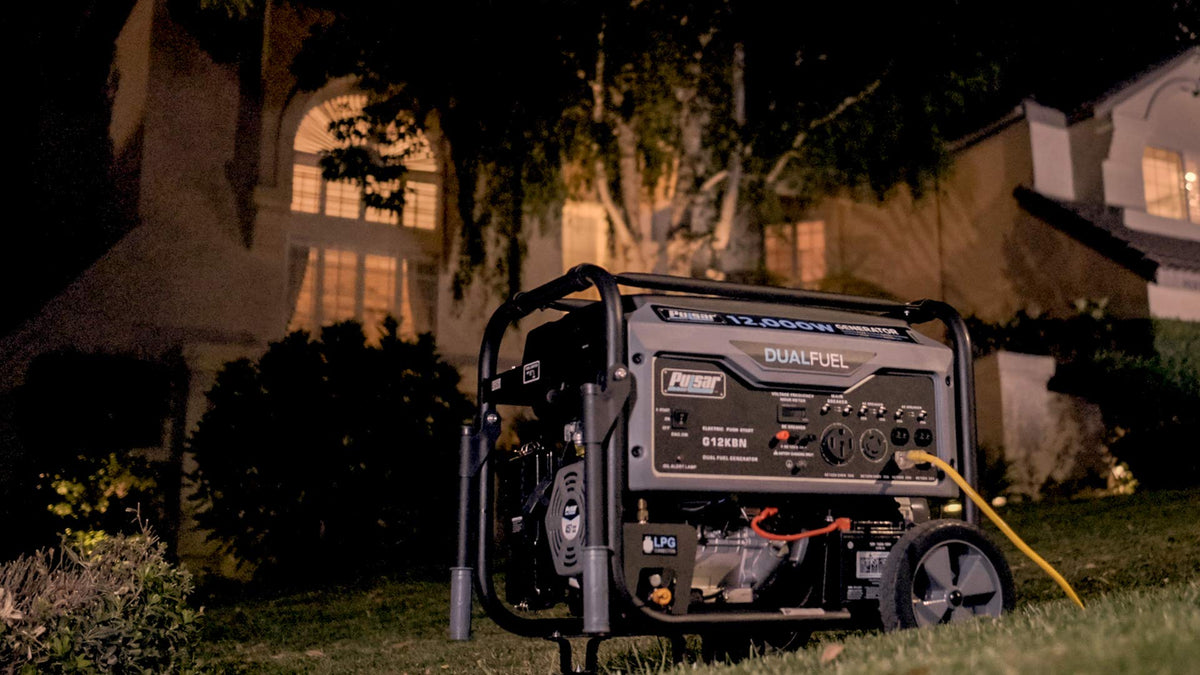 Pulsar GD10KBN 10500W Dual Fuel Home Backup Portable Inverter Generator with Wheel Kit and Electric Start RV Ready