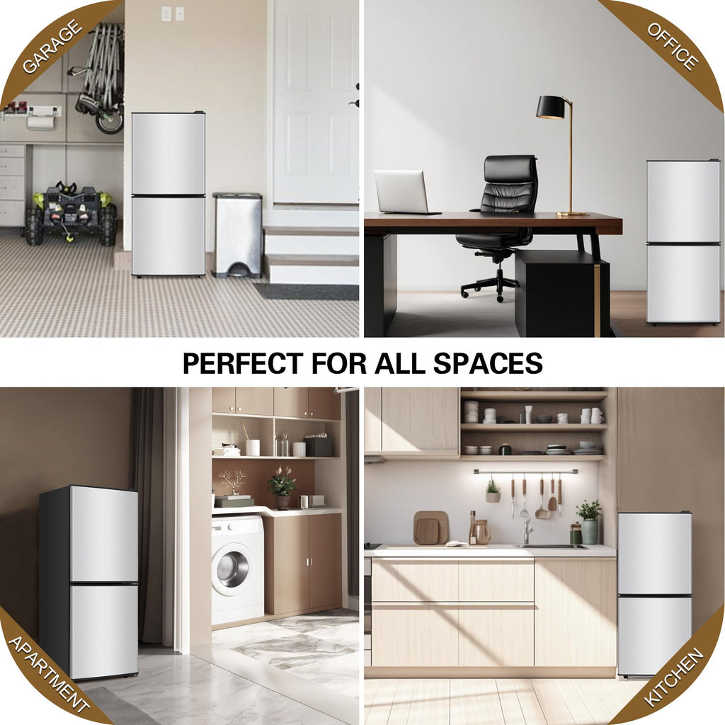 Mini Refrigerator with Freezer 4.0 Cu. Ft., Small Dorm Fridge with Freezer, Adjustable Thermostat Compact Fridge Freezers for Apartment, Dorm