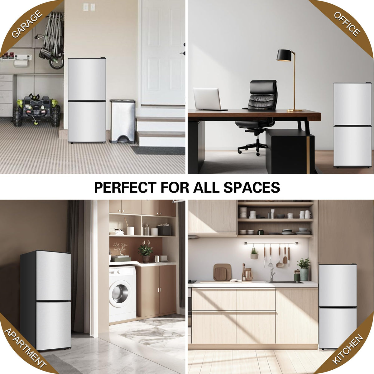 Mini Refrigerator with Freezer 4.0 Cu. Ft., Small Dorm Fridge with Freezer, Adjustable Thermostat Compact Fridge Freezers for Apartment, Dorm