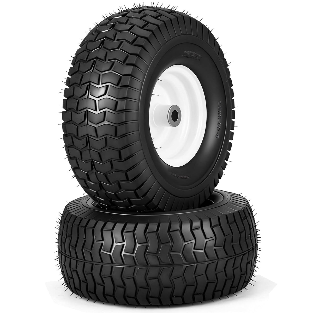 20x10.00-8 Lawn Mower Tires with Rim, 2-Pack