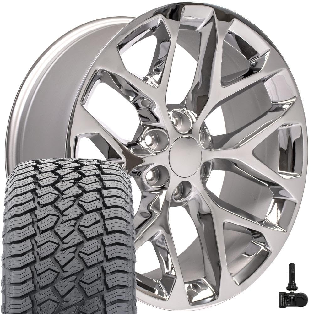 OE Wheels CV98B 22x9 Set(4) Black 6x139.7 & Sailun Tires