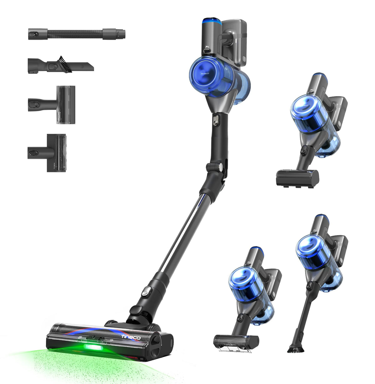 Tineco Pure ONE S30 Cordless Vacuum Cleaner, 150AW Powerful Suction, Zero Tangle Brush, Up to 65min Runtime, 6-Stage HEPA Filtration, PureCyclone