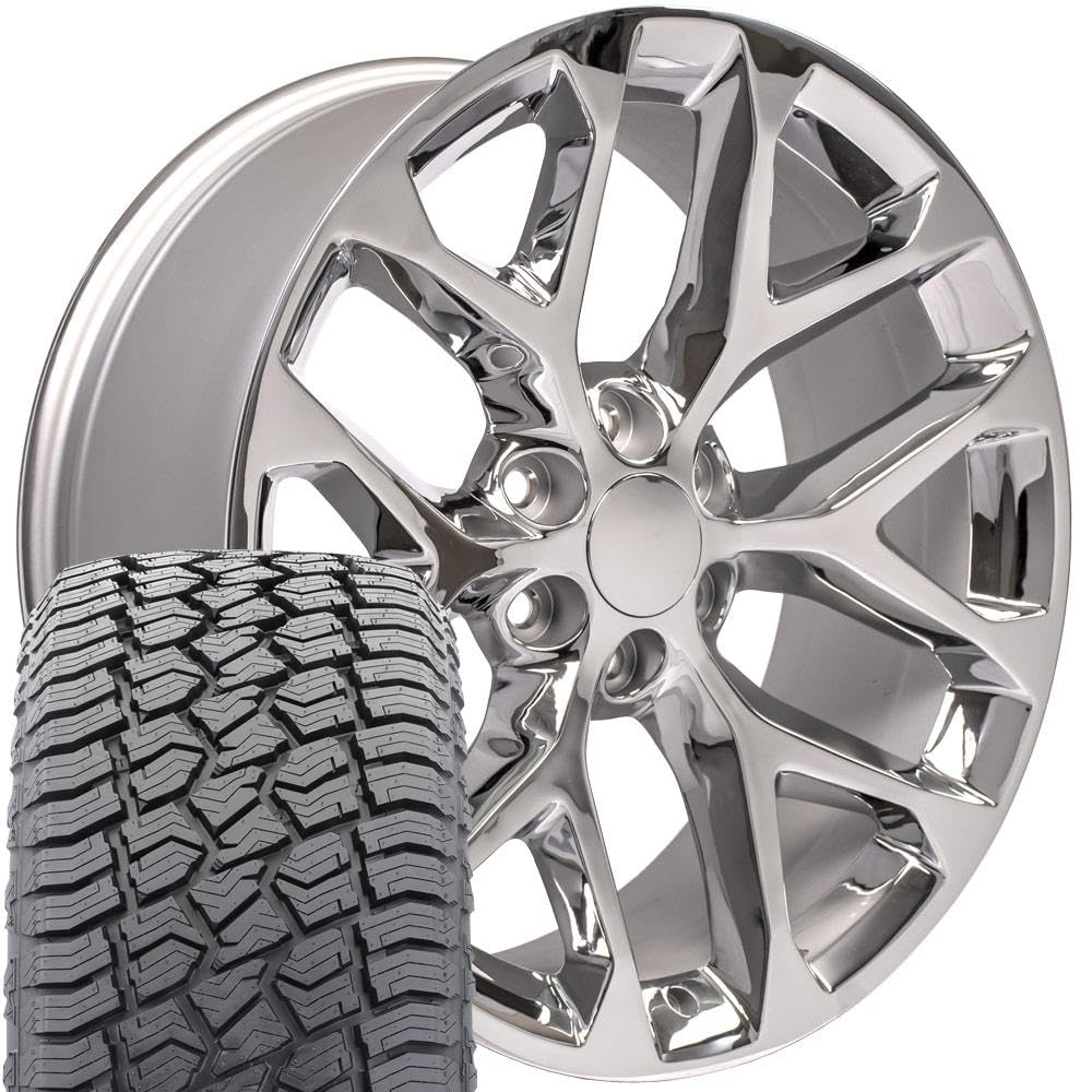 OE Wheels CV98B 22x9 Set(4) Black 6x139.7 & Sailun Tires
