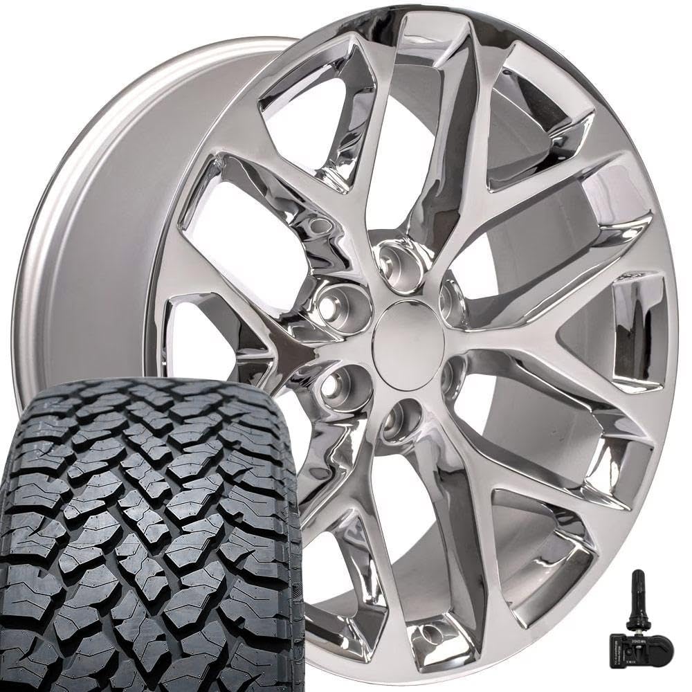 OE Wheels CV98B 22x9 Set(4) Black 6x139.7 & Sailun Tires