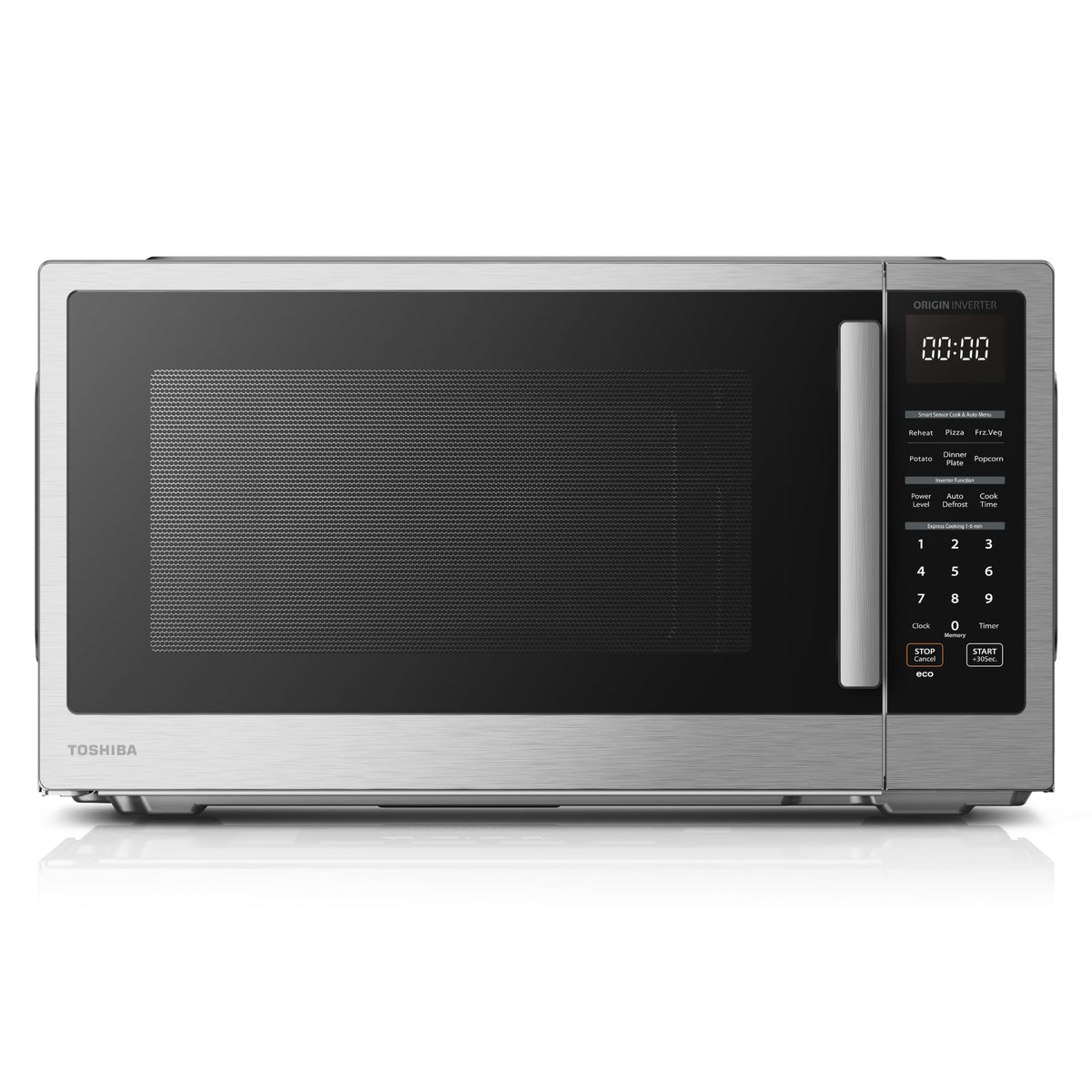 TOSHIBA ML4-EM22PAIT(SS) Countertop Microwave Oven with Sensor Cook, 6 Auto Menus, Origin Inverter, Child Lock, 2.2 Cu Ft for Large Family, 16.5 Inch