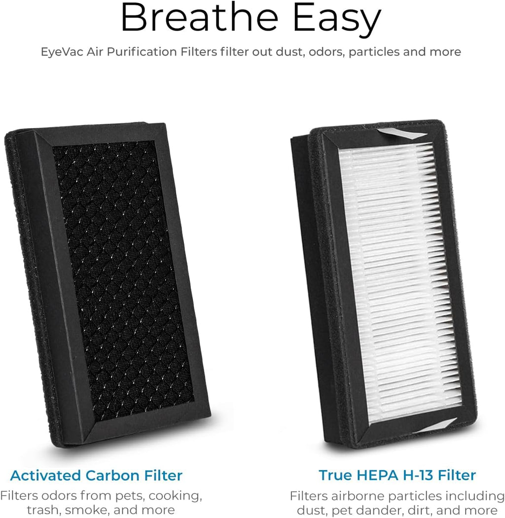 EyeVac Air 2-in-1 HEPA Air Purifier & Touchless Vacuum Automatic Dustpan - Ultra Fast & Powerful - Covers 600 Sq ft - Corded Canister Vacuum, Bagless