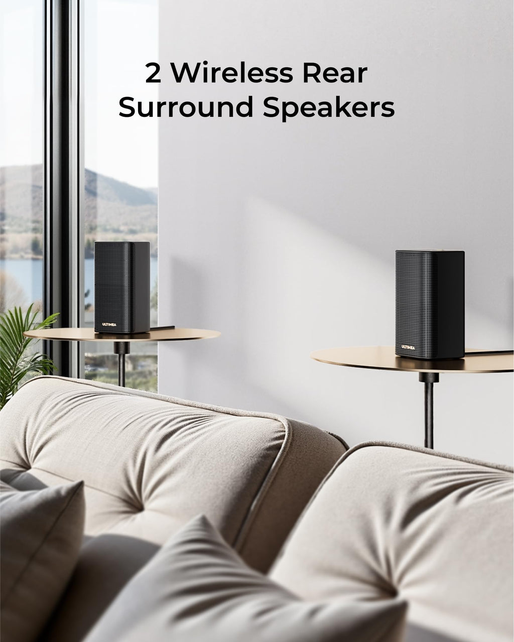 ULTIMEA Skywave X50 5.1.4ch Wireless Surround Sound System for TV, 760W Professional Sound Bar w/Dolby Atmos, 2 Wireless Surround Speakers & 8"