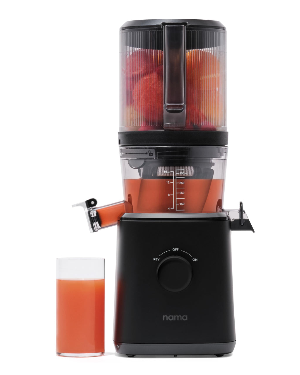 Nama J2 Cold Press Juicer C Self Feeding for Hands-Free Operation with Wide Mouth Hopper for Whole Recipe Loading, Zero Waste Masticating Juicer For