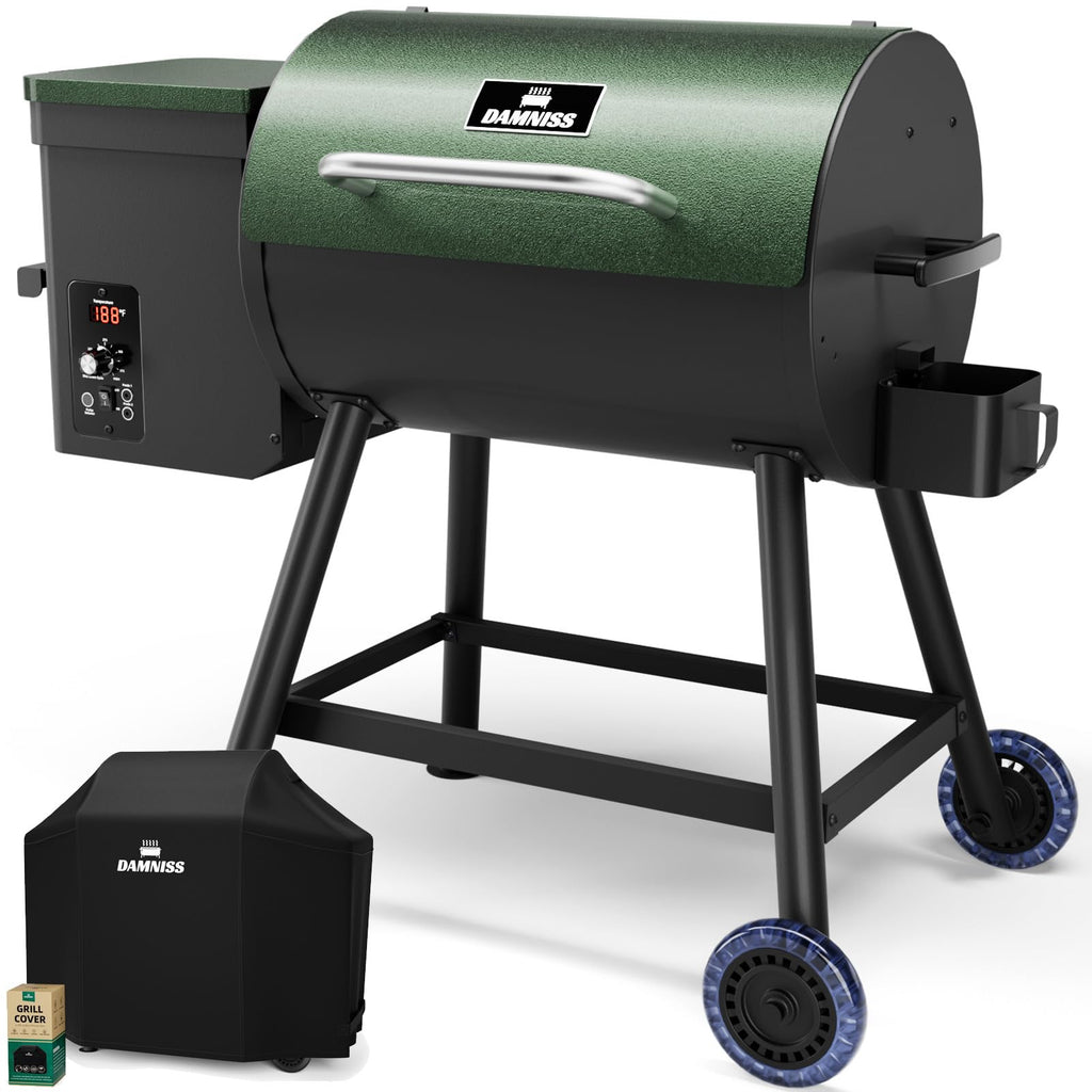 Pellet Smoker Grill Combo, 456 SQ.IN Cooking Area with PID Temperature Control (180-450F) Electric BBQ Meat Grills & Smokers, Patio Backyard for