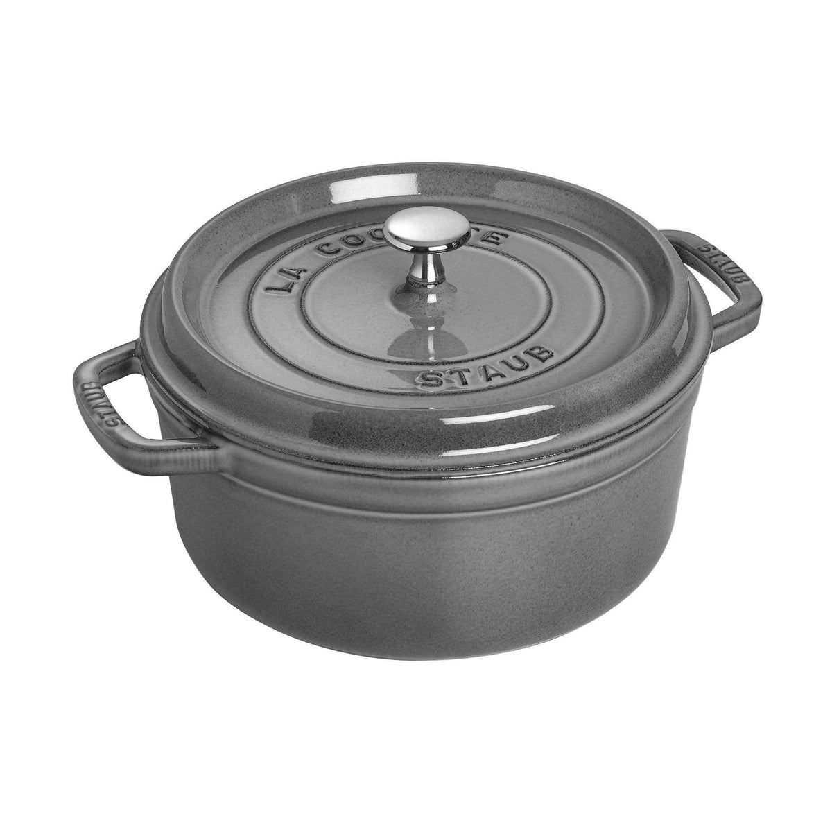 Staub Cast Iron 7-qt Round Cocotte - White Truffle, Made in France