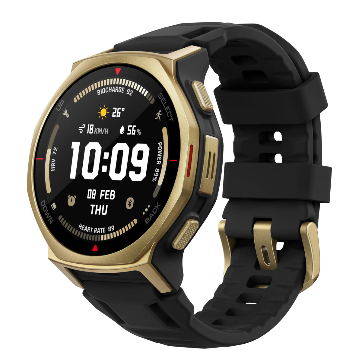 Amazfit T-Rex 3 Pro Outdoor Smart Watch 48mm Sapphire AMOLED Display, Ti Bezel, Dual Band GPS, Offline Maps, 25 Days Battery, Built-in Flashlight, 10