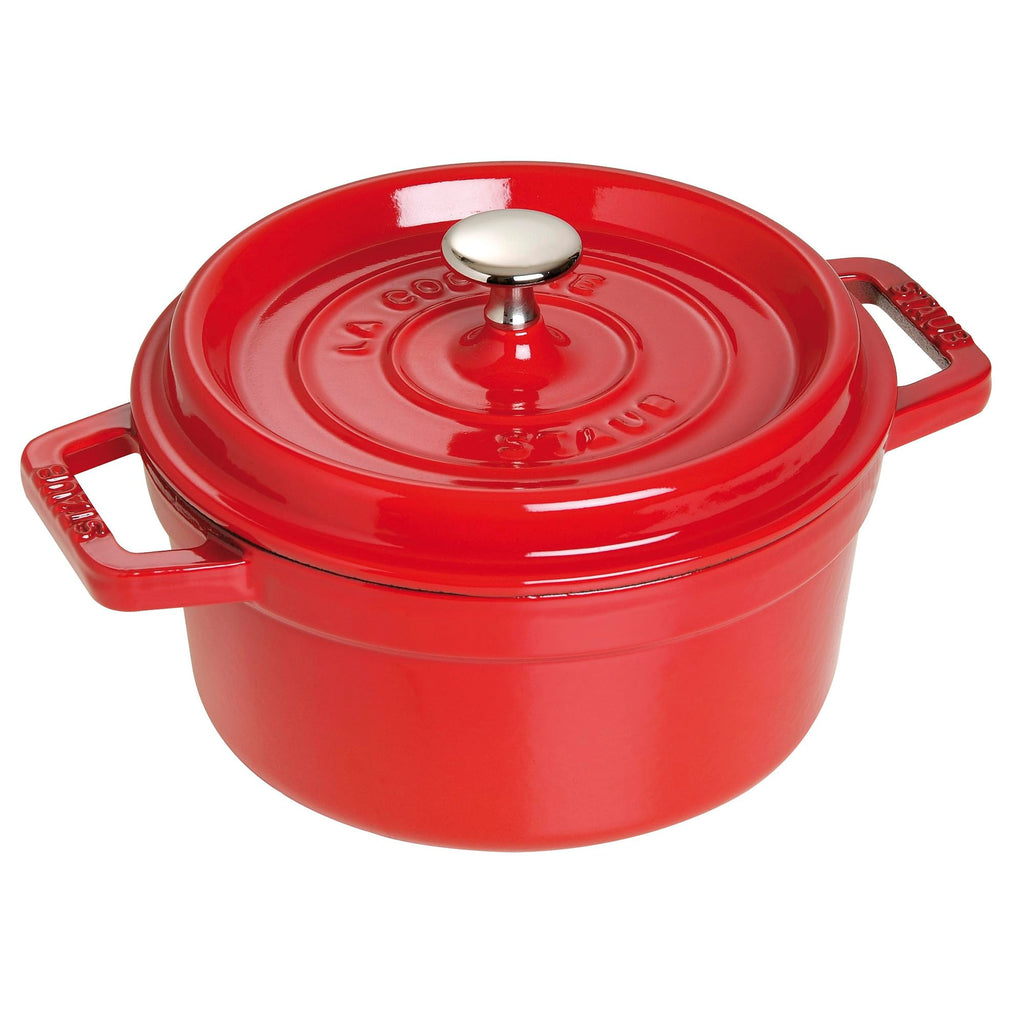 Staub Cast Iron 7-qt Round Cocotte - White Truffle, Made in France