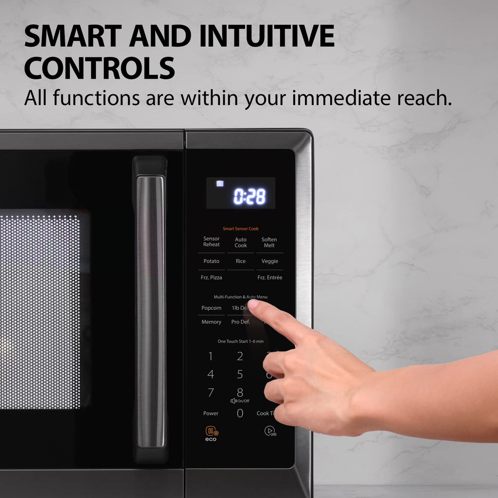 TOSHIBA ML4-EM22PAIT(SS) Countertop Microwave Oven with Sensor Cook, 6 Auto Menus, Origin Inverter, Child Lock, 2.2 Cu Ft for Large Family, 16.5 Inch