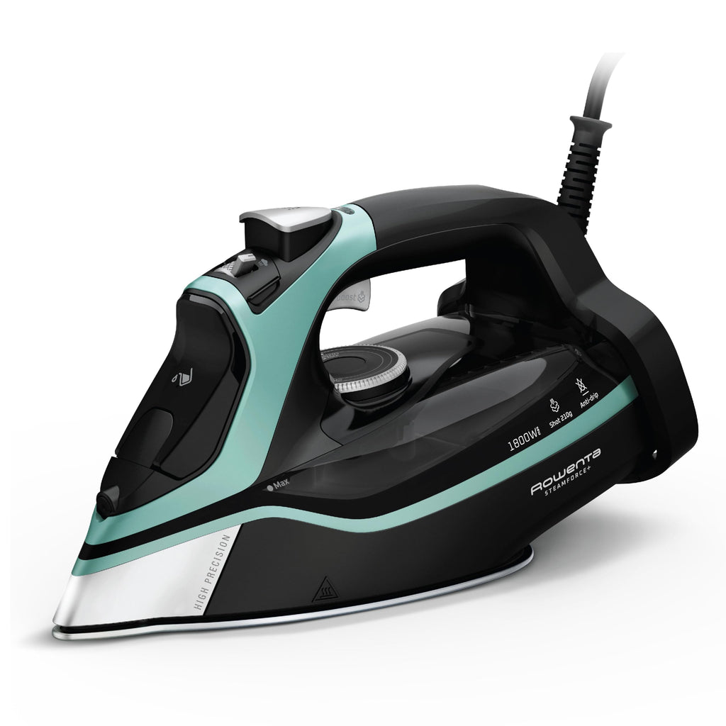 Rowenta Iron for Clothes, High Pressure Steamer Iron with Boiler System, 400 Steam Holes, Vertical Steaming, 37oz Tank, Stainless Steel Soleplate