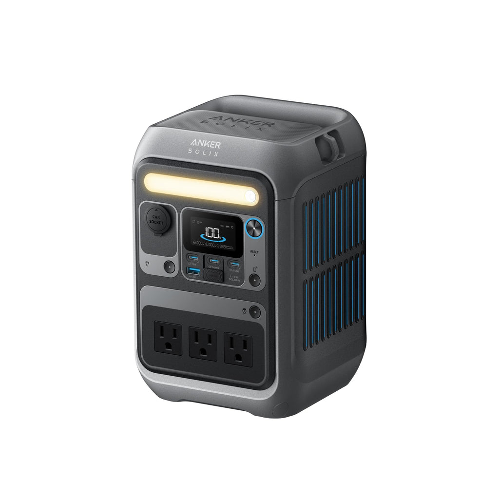 Anker Solar Generator SOLIX C300 with 60W Solar Panel, 288Wh Portable Power Station, 300W (600W Surge), LiFePO4 Battery, 140W Two-Way Fast Charging