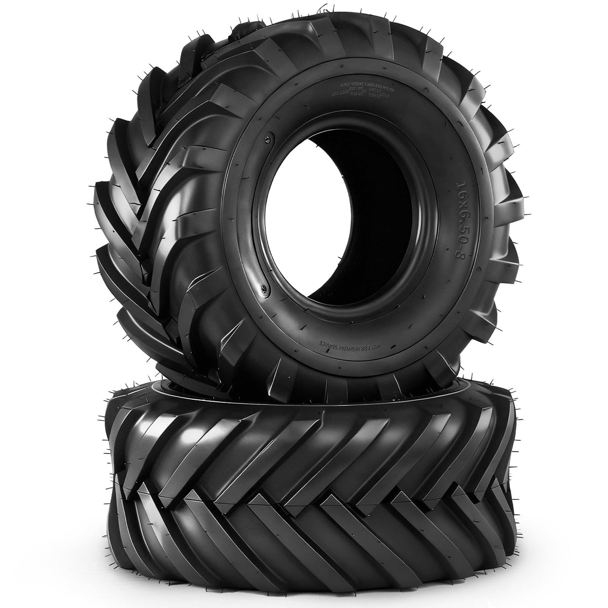 18x8.50-8 Lawn & Garden Mower Tires, Set of 2,4 Ply Tubeless