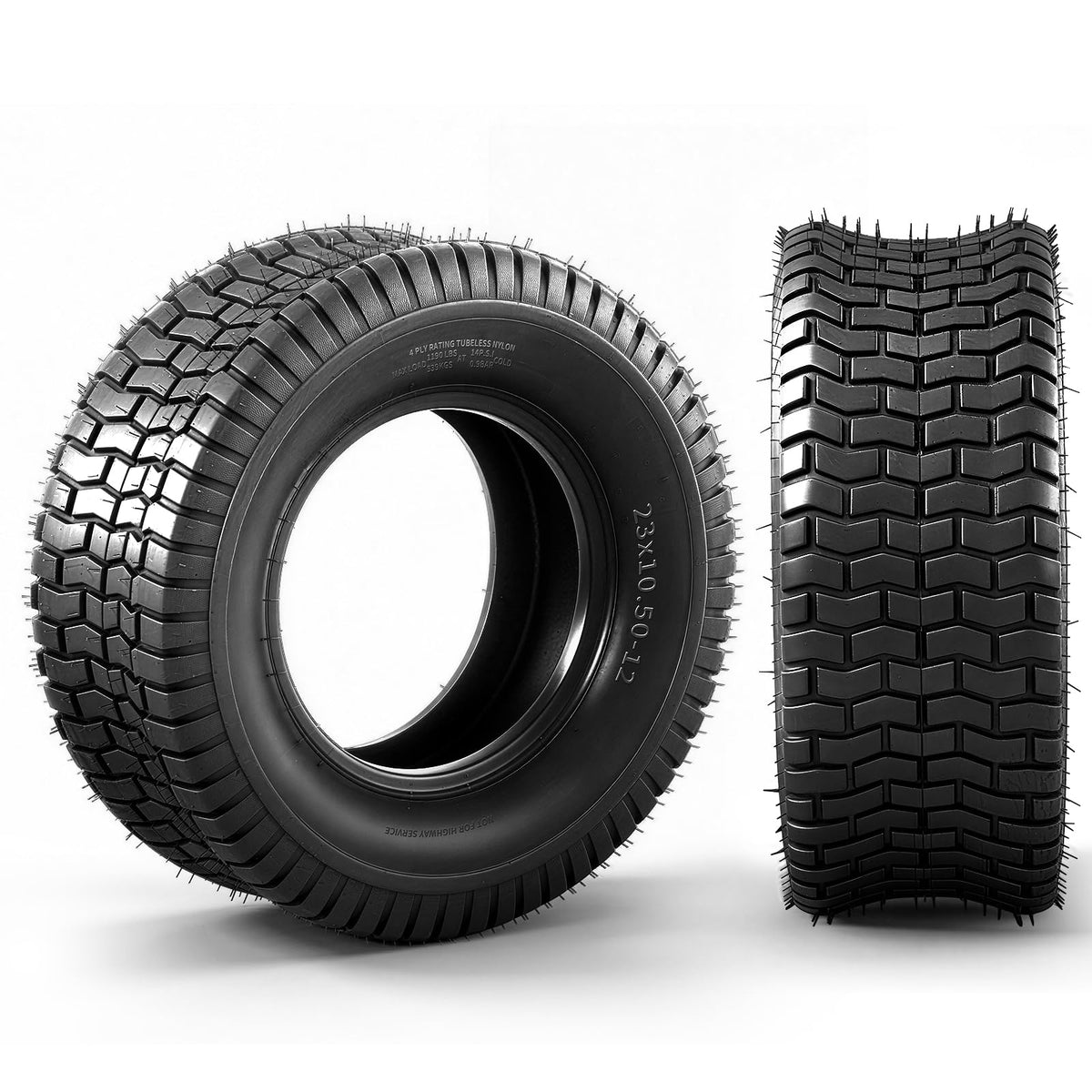 20x8.00-8 Lawn Mower Tire, 4 Ply,Tubeless, 2 Pack