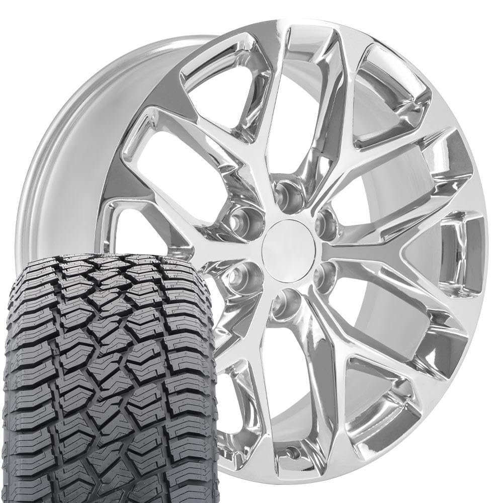 OE Wheels CV98B 22x9 Set(4) Black 6x139.7 & Sailun Tires