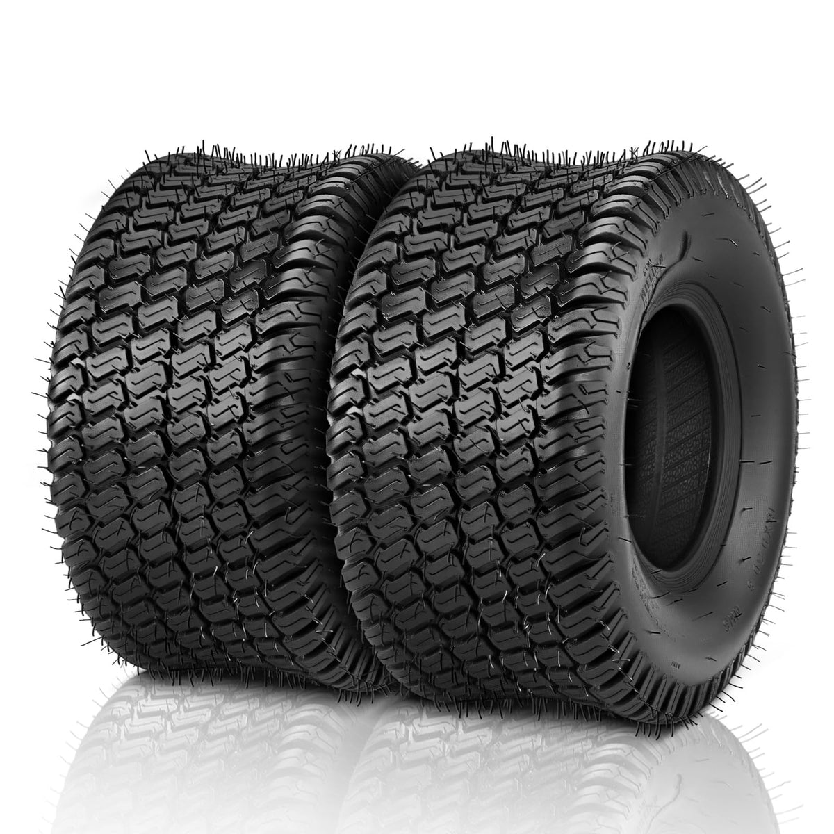 TUFFIOM 24x12.00-12 Lawn Mower Tires Set of 2, 6PR Turf Tire Lawn & Garden Tires for Garden Tractor Riding Mower, Tubeless