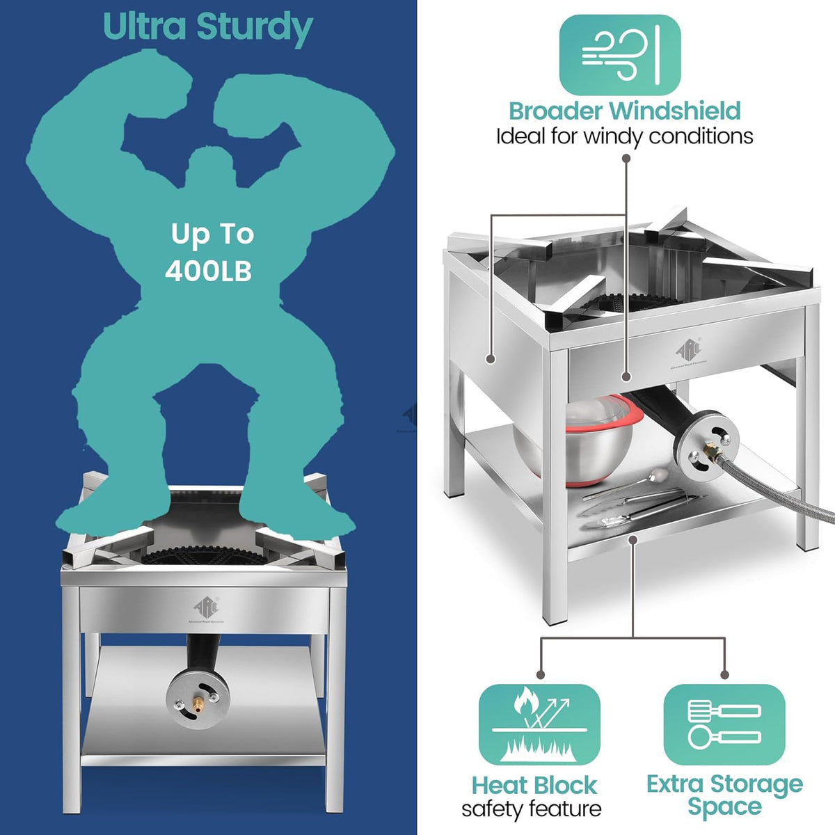 64QT Seafood Boil Pot w/200,000BTU Propane Burner Set, Stainless Steel Basket for Outdoor Deep Fryer, Large Cooking Pot for Turkey Fryer, Crawfish
