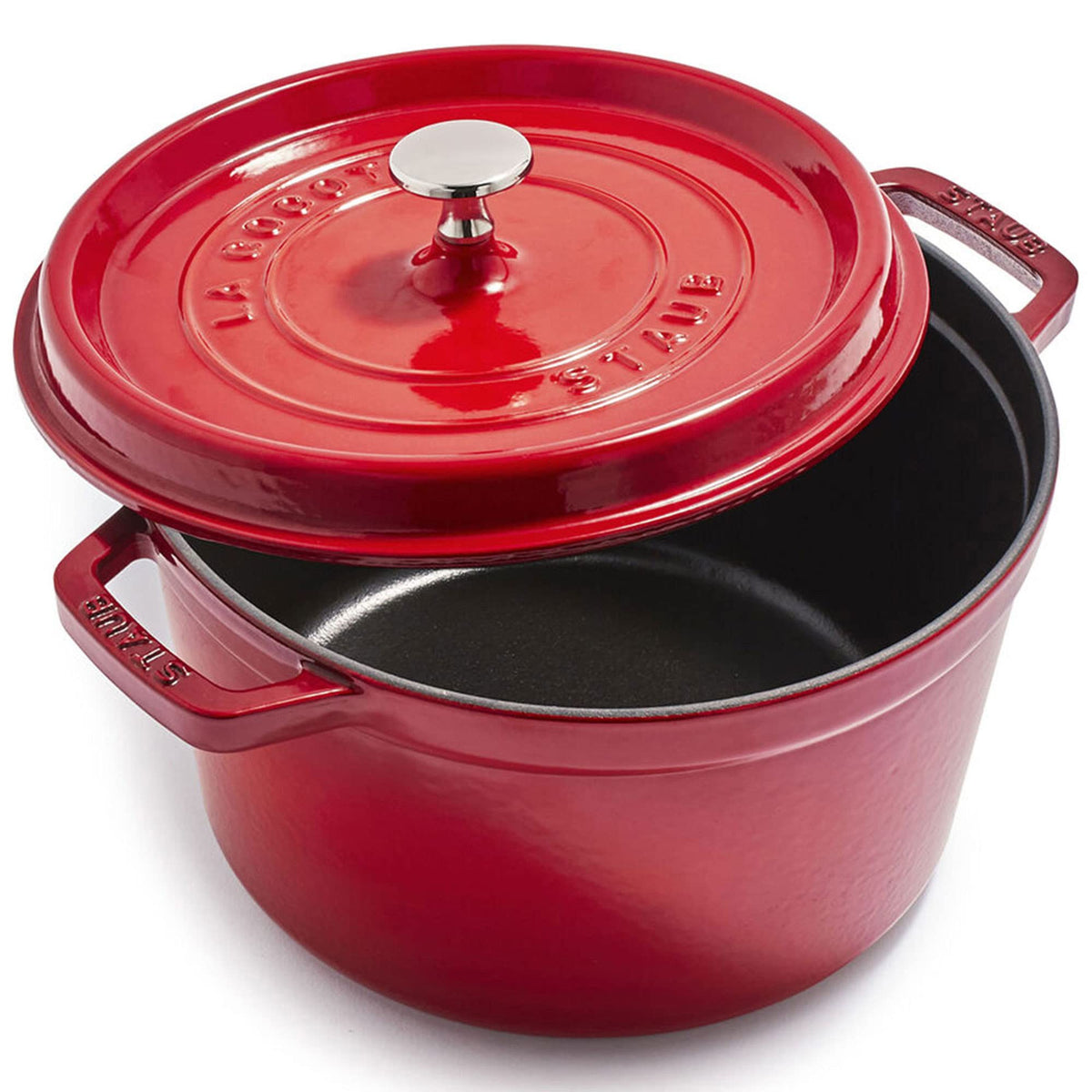 Staub Cast Iron 7-qt Round Cocotte - White Truffle, Made in France