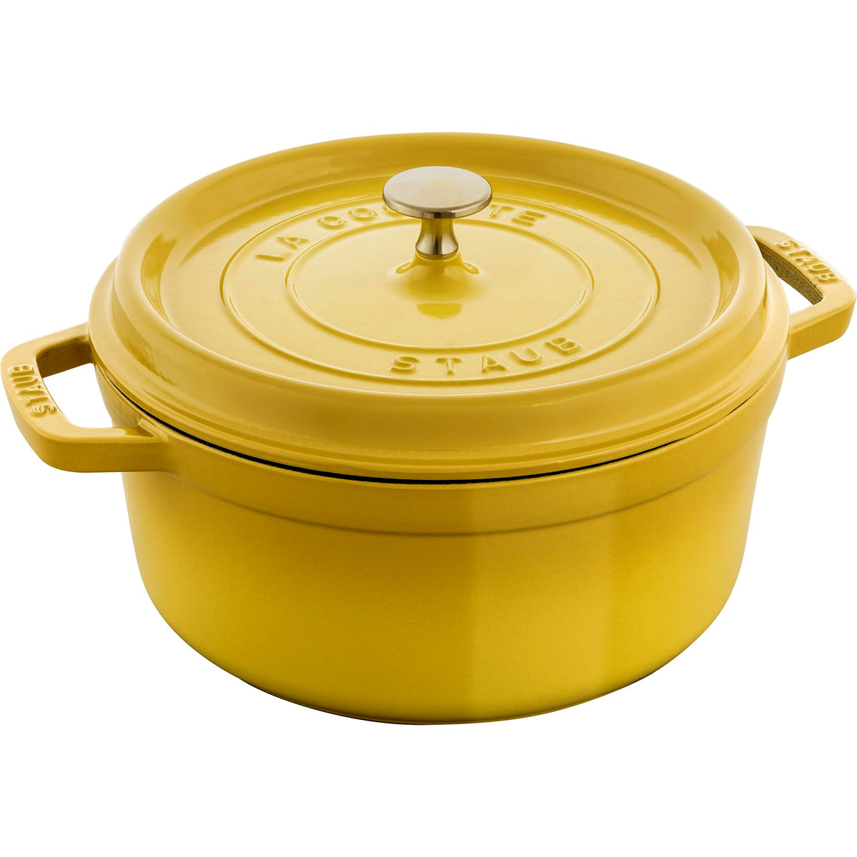 Staub Cast Iron 7-qt Round Cocotte - White Truffle, Made in France