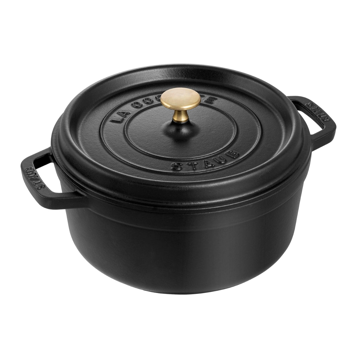 Staub Cast Iron 7-qt Round Cocotte - White Truffle, Made in France