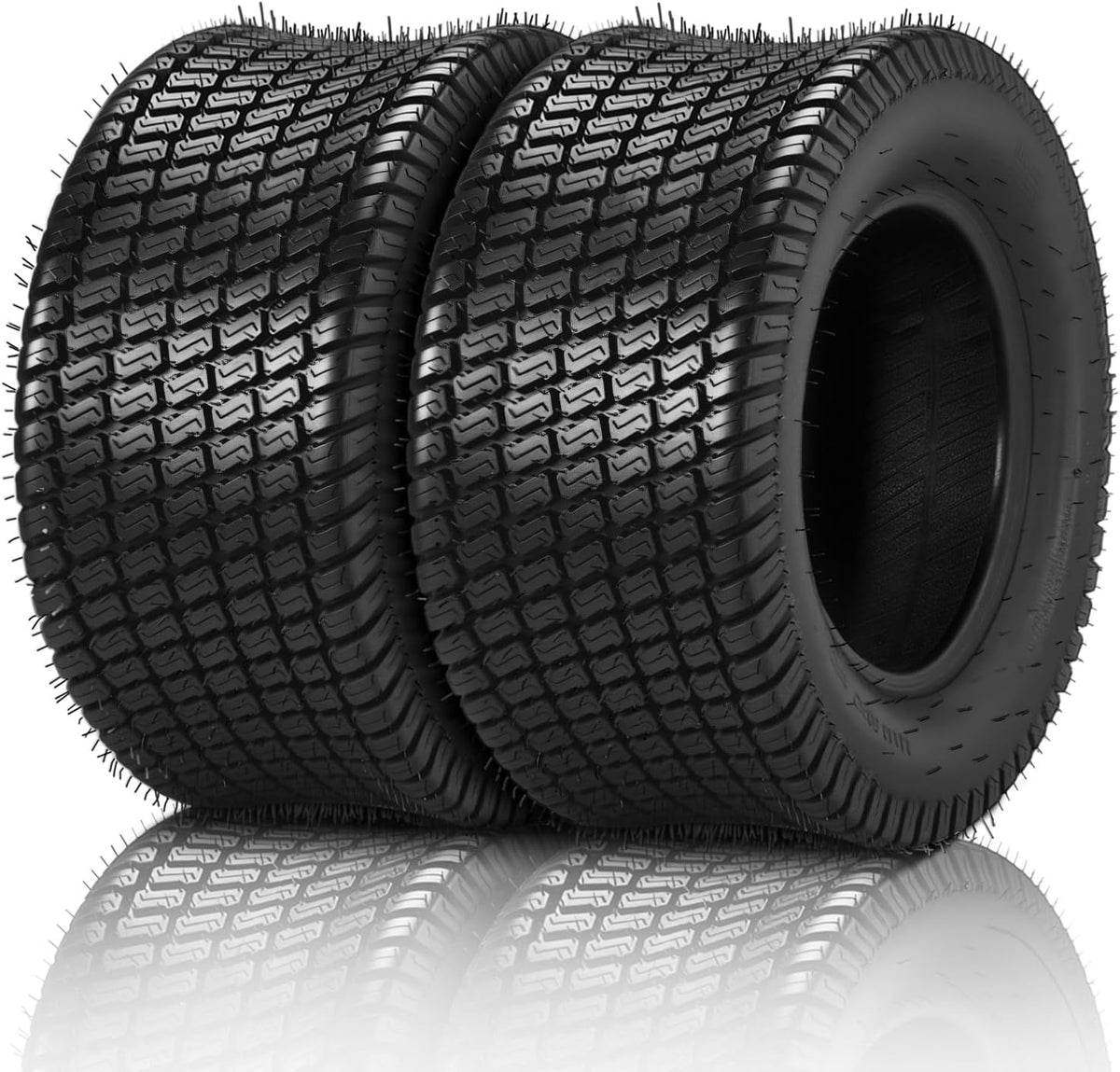 TUFFIOM 24x12.00-12 Lawn Mower Tires Set of 2, 6PR Turf Tire Lawn & Garden Tires for Garden Tractor Riding Mower, Tubeless