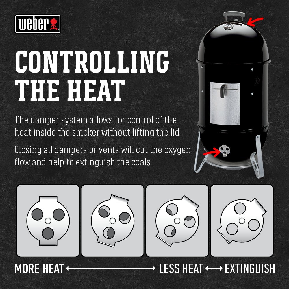 Weber 22-inch Smokey Mountain Cooker, Charcoal Smoker