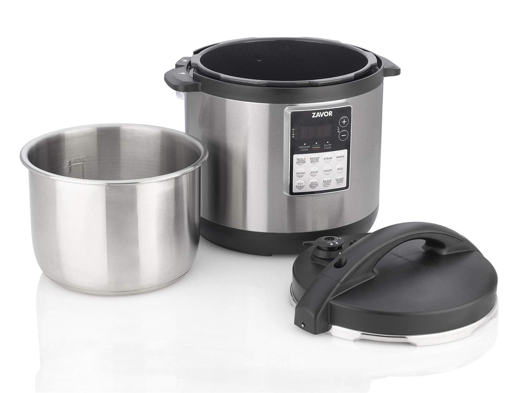 Zavor LUX LCD 6 Quart Multi-cooker with America's Test Kitchen Multicooker Perfection Cookbook, Stainless Steel