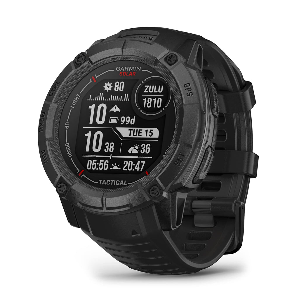 Garmin Instinct 2X Solar - Tactical Edition, Rugged GPS Smartwatch, Built-in Flashlight, Ballistics Calculator, Solar Charging Capability, Coyote Tan