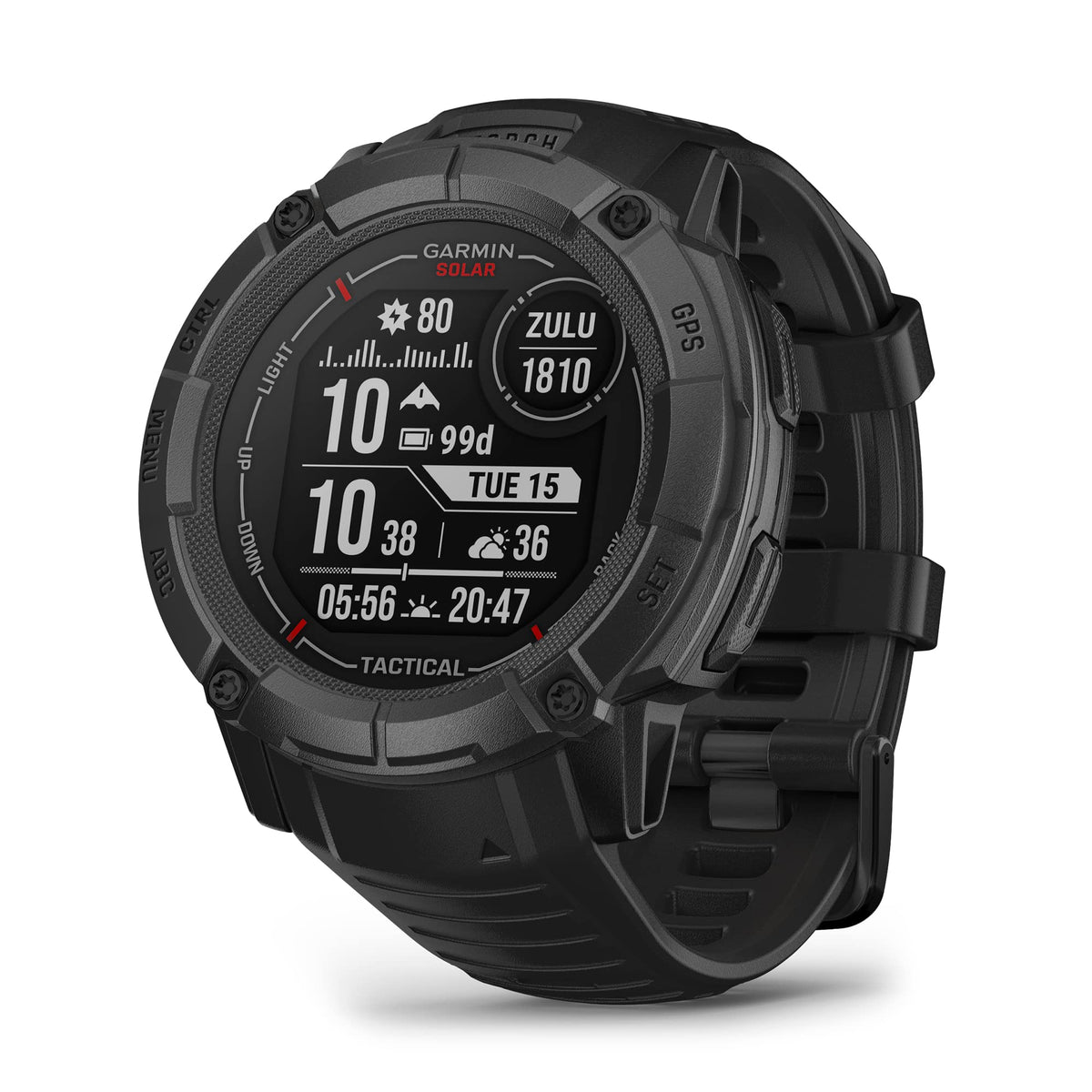 Garmin Instinct 2X Solar - Tactical Edition, Rugged GPS Smartwatch, Built-in Flashlight, Ballistics Calculator, Solar Charging Capability, Coyote Tan
