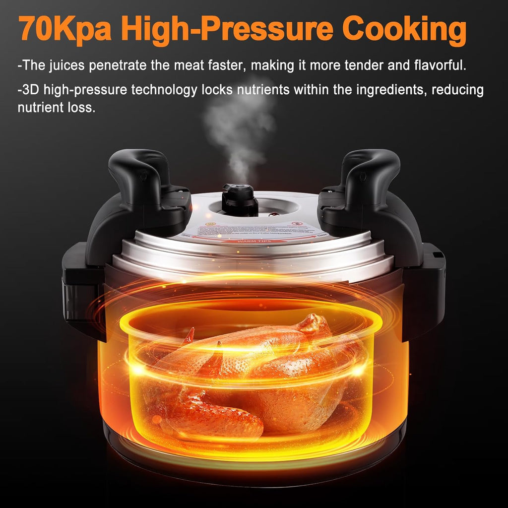15.9QT/15L Commercial Pressure Cooker, 8-in-1 Multifunctional Large Pressure Cookers, 1700W Electric Pressure Canner with Non-stick Inner Pot, Slow