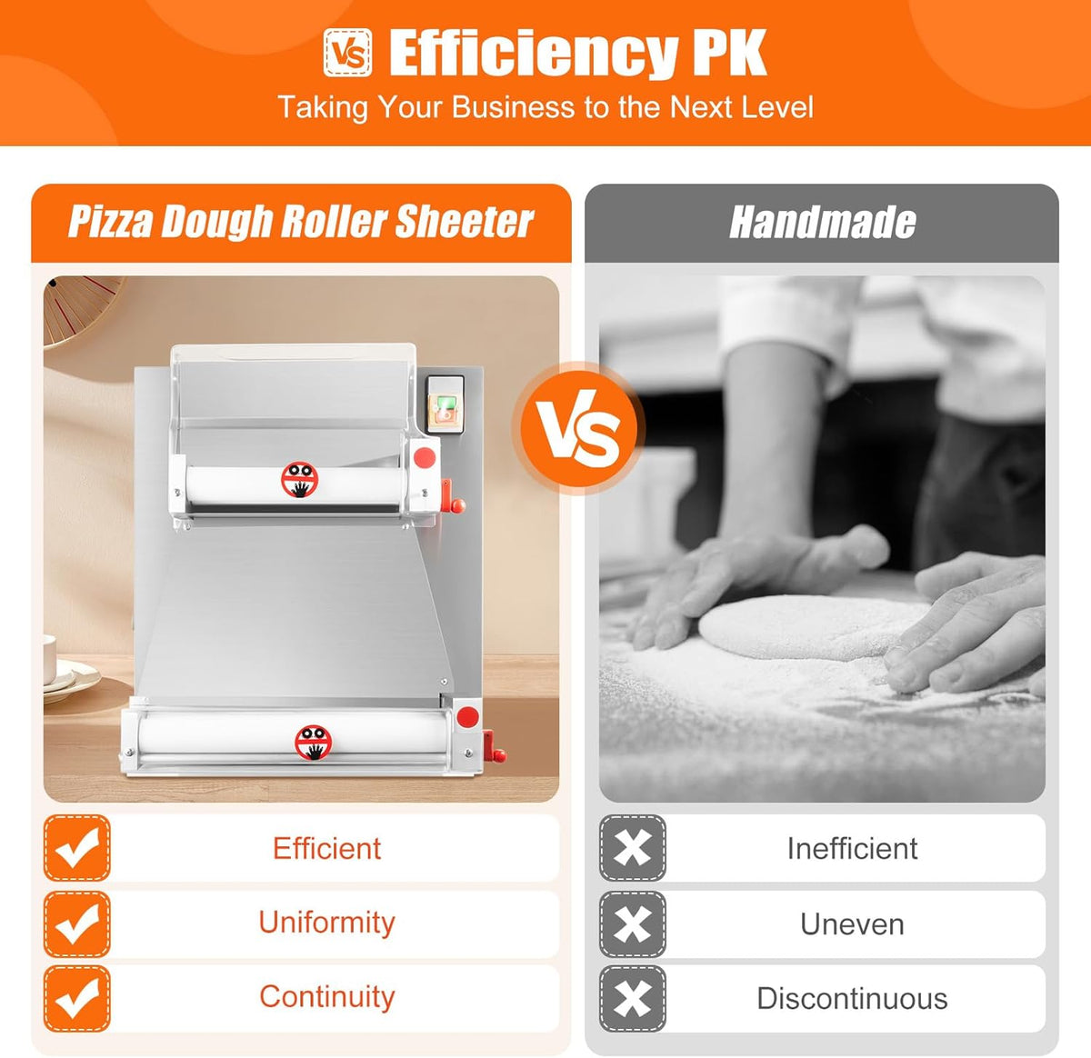 370W 110V Commercial Dough Roller Sheeter, Electric Pastry Press Making Machine, Pizza Press Pizza Thickness Adjustable Dough Machine for Bakeries