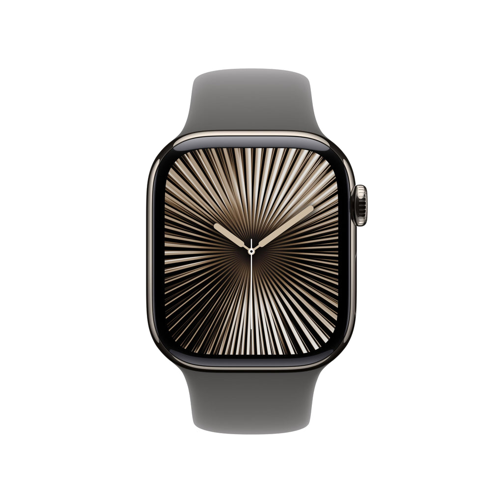 Apple Watch Series 10 [GPS 46mm case] Smartwatch with Jet Black Aluminum Case with Black Sport Band - M/L. Fitness Tracker, ECG App, Always-On Retina