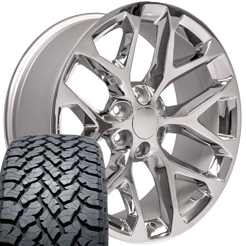 OE Wheels CV98B 22x9 Set(4) Black 6x139.7 & Sailun Tires