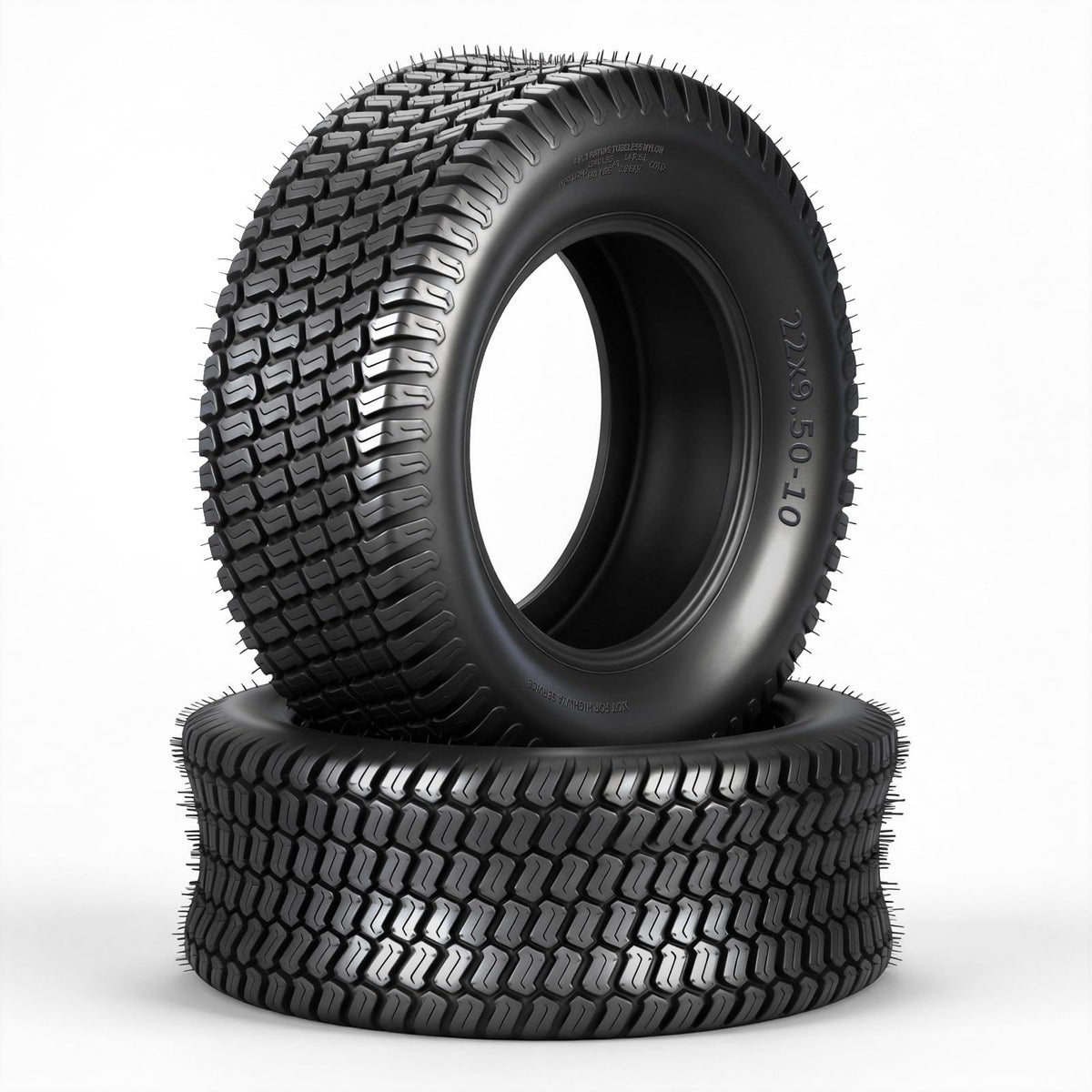 20x8.00-10 Lawn Mower Tires, 4 Ply Tubeless, Set of 2