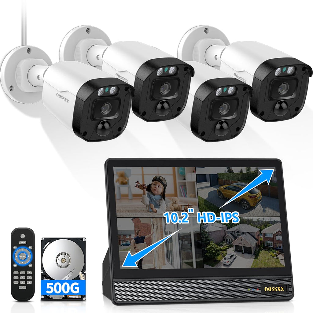 OOSSXX 5MP Definition Full HD Wired Security Camera System Outdoor AHD Dome Bullet Home Video Surveillance Cameras CCTV Camera Security System