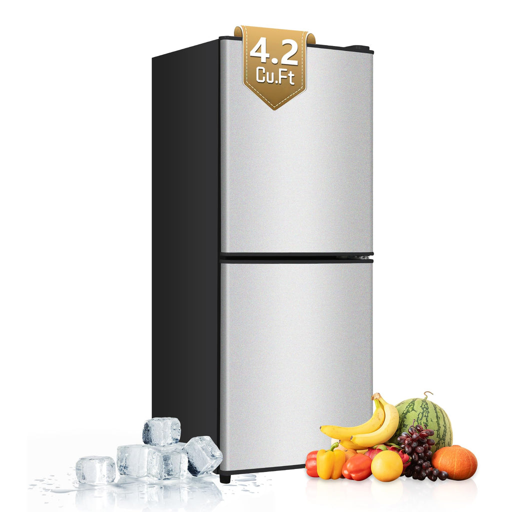 Mini Refrigerator with Freezer 4.0 Cu. Ft., Small Dorm Fridge with Freezer, Adjustable Thermostat Compact Fridge Freezers for Apartment, Dorm