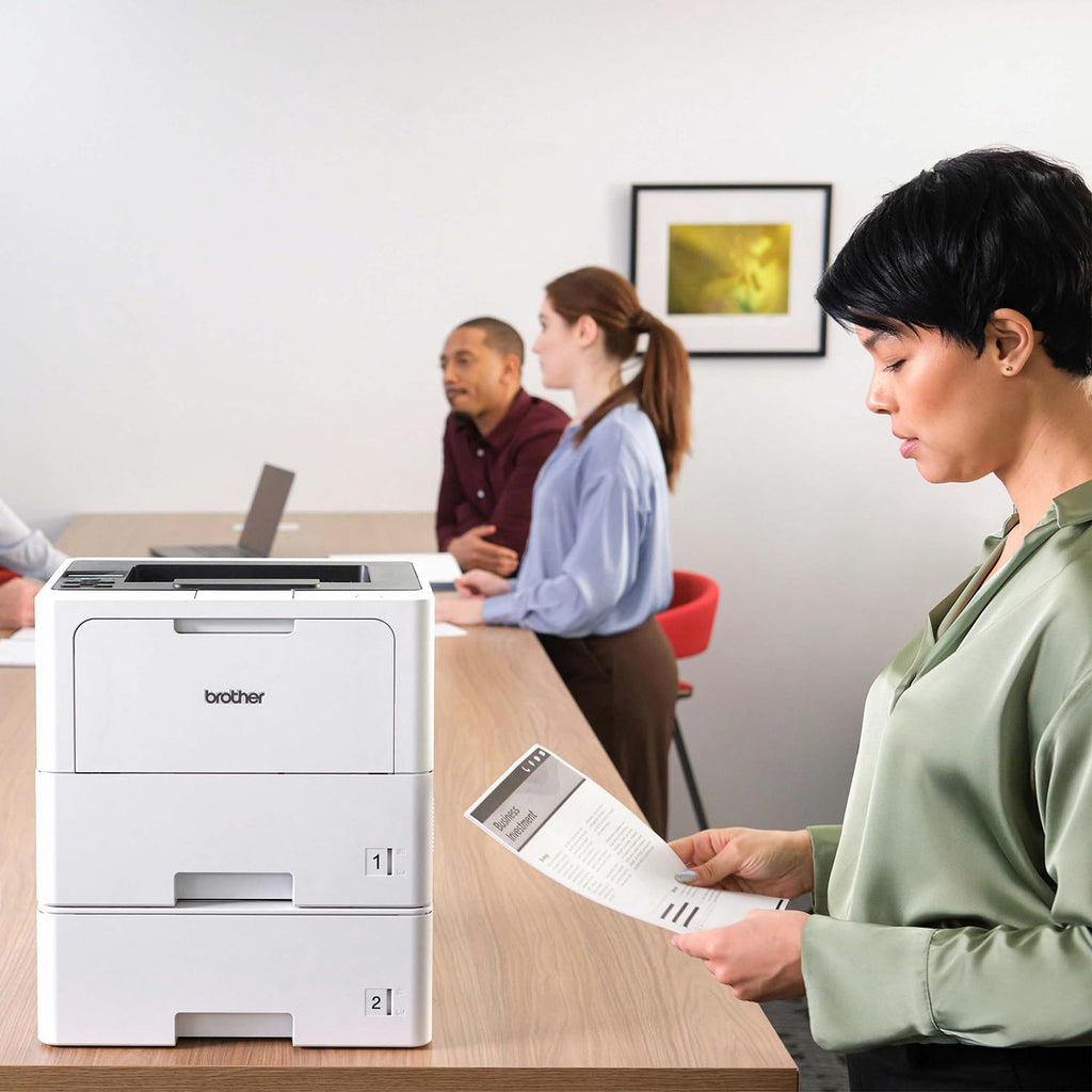 Brother Professional Laser Printer with High-Speed 50 ppm Output, Advanced Security Features, and Wireless Networking for Business, Monochrome