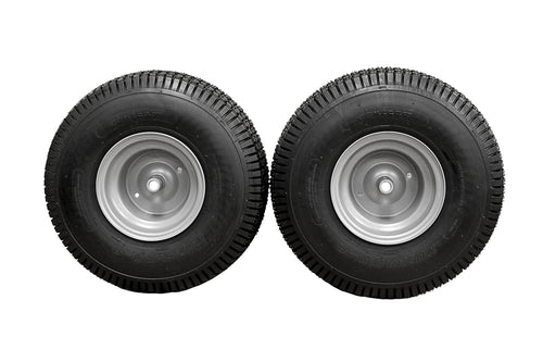 (Set of 2) 20x8.00-8 Lawn & Garden Mower Turf Tires - 4 Ply with Keyed Hub Wheel | Compatible with Husqvarna & Some Craftsman Models