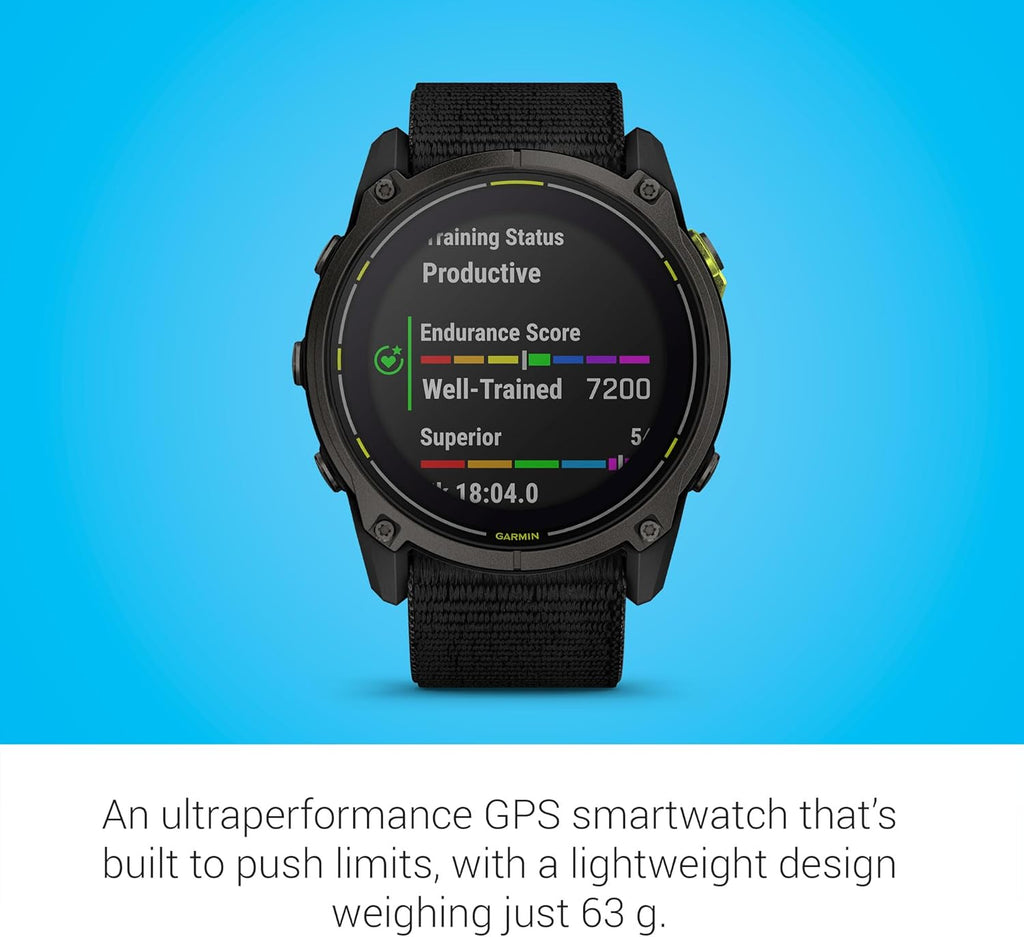 Garmin Enduro™ 3 C 51 mm, Solar, Sapphire, Ultraperformance GPS Smartwatch, Extreme Battery Life, Detailed Mapping, Built-in LED Flashlight