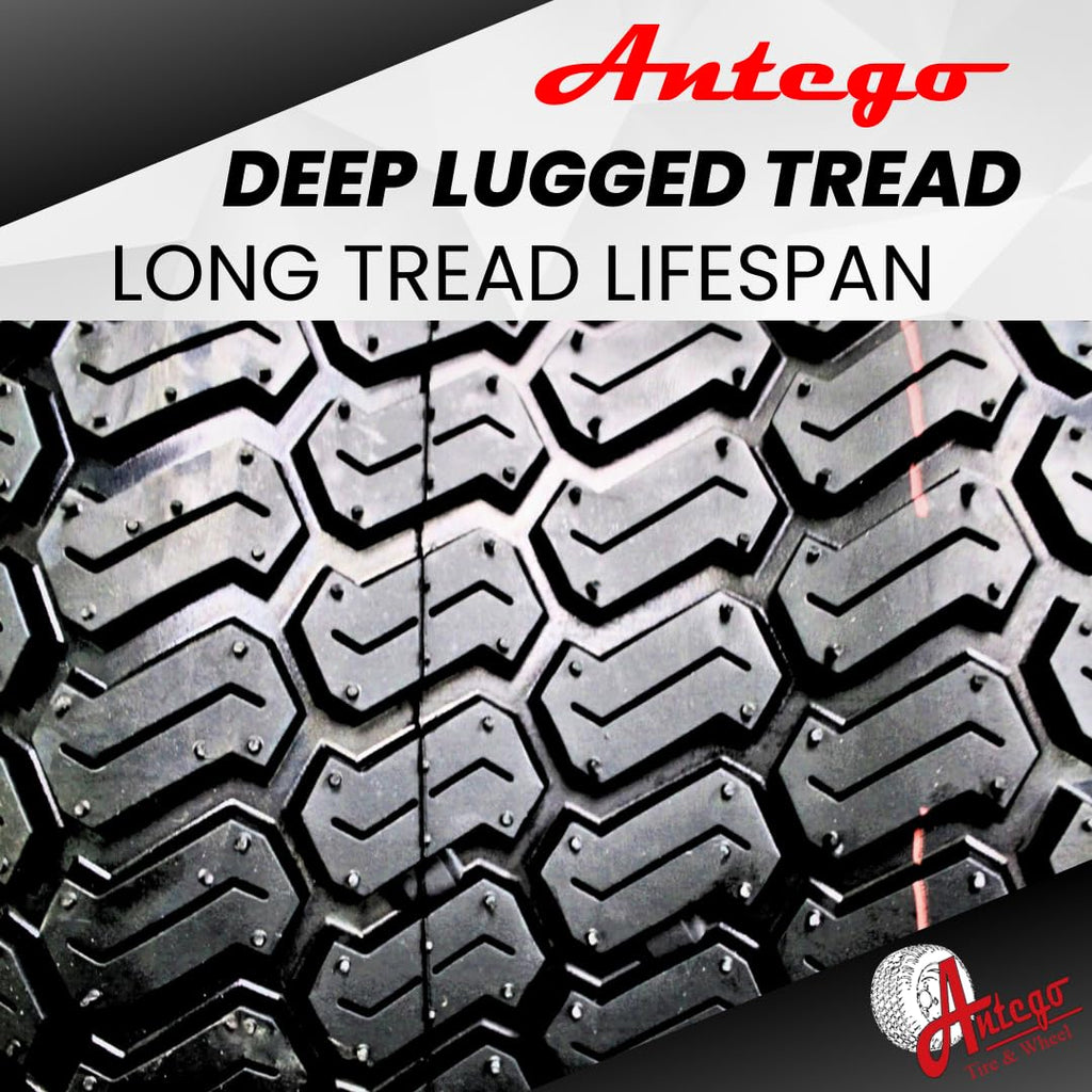 Antego 20x10.00-8 Tire & Wheel Assembly for Husqvarna/Poulan, Single Qty: 1