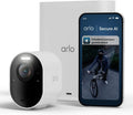 Arlo Ultra 3 draadloze WiFi beveiligingscamera buiten, 4K UHD, 180° kijkhoek, AI-detectie, auto-tracking, kleurennachtzicht, 2-weg-audio, lokale opslag, Arlo Secure proefperiode, 4 cam met SmartHub(Nieuw Ultra 3/Wit/Extra camera (zonder hub))