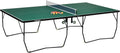 Indoor tafeltennistafel inklapbaar met wielen, tafeltennistafel set incl. net, 2 batjes en 3 ballen, standaardformaat 274x152x76 cm, MDF plaat, stalen frame(Groen)