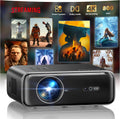 [Built-in Official Apps/4K Support] Smart Outdoor Projector with WiFi and Bluetooth, 800ANSI Movie Projector, DoIby Audio with Dual Speaker, Auto