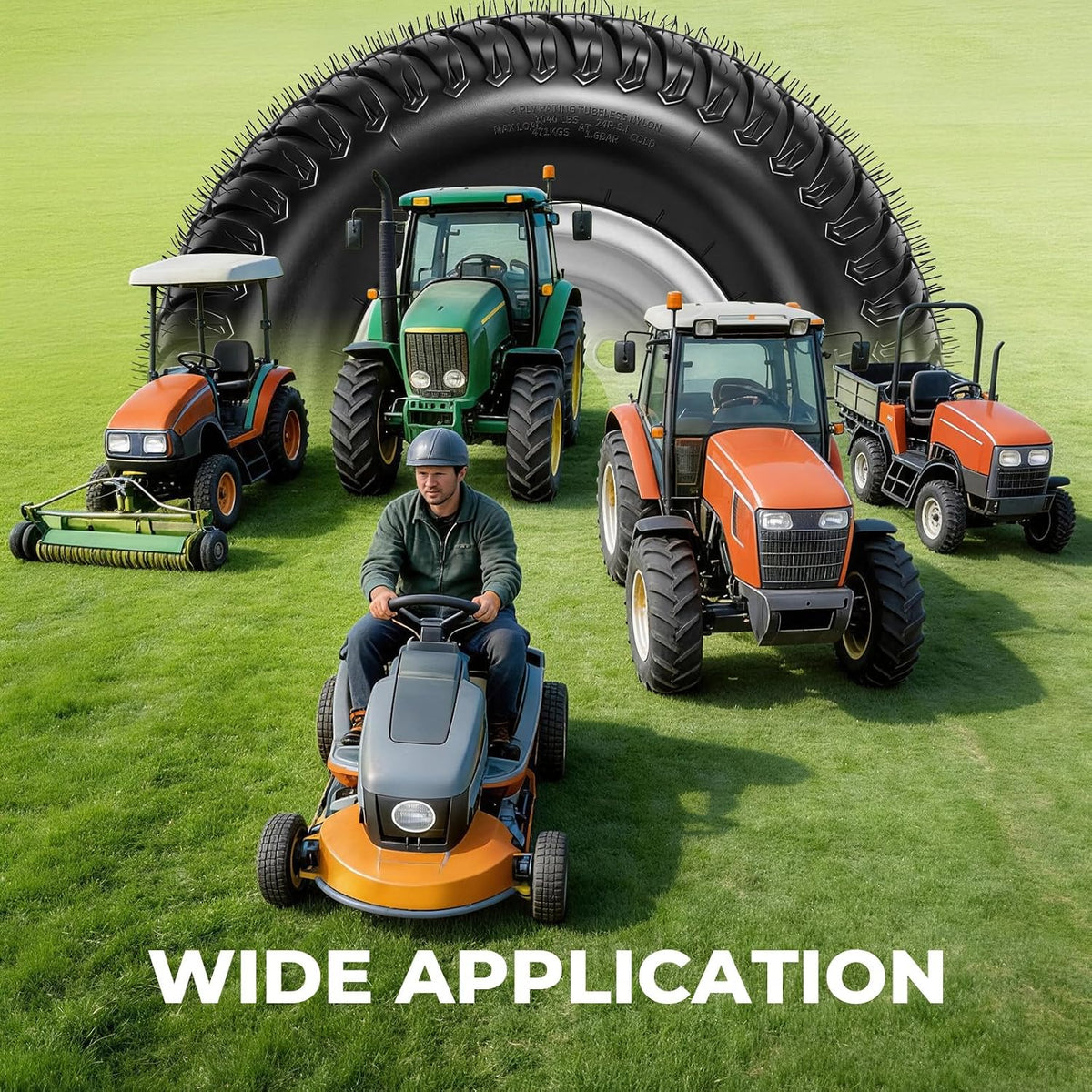 18x9.50-8 Lawn Mower Tire and Wheel, 2 Pack
