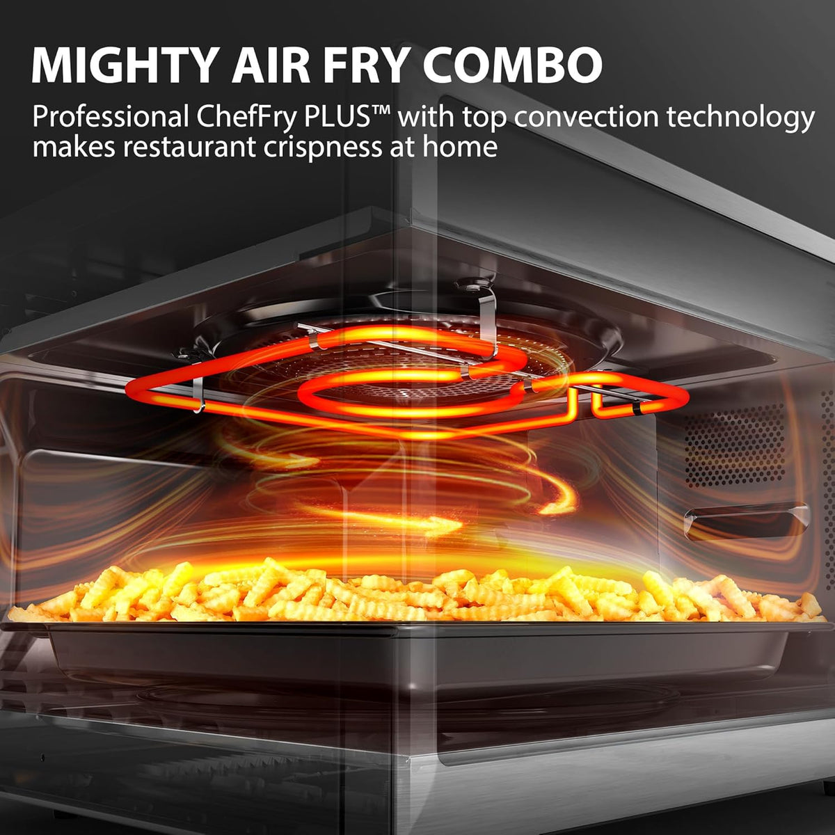 TOSHIBA OptiChef Air Fryer Combo Countertop Microwave Oven with 2.4-Inch Color Screen, Origin Inverter Technology, Smart Sensor, Compatible with