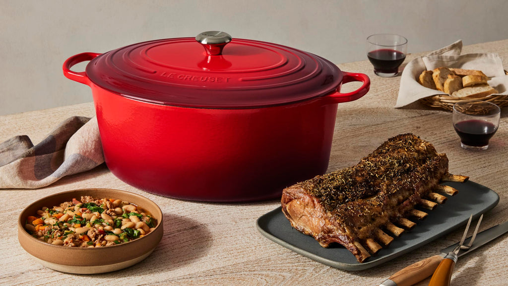 Le Creuset Enameled Cast Iron Signature Oval Dutch Oven, 8 qt., Cerise